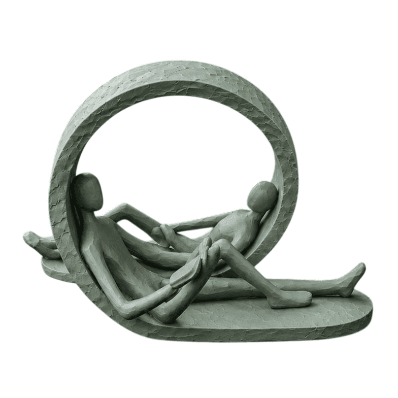 Handmade Couple Decor, Romantic Abstract Love Statue, Polyester Figure, Couple  Sculpture