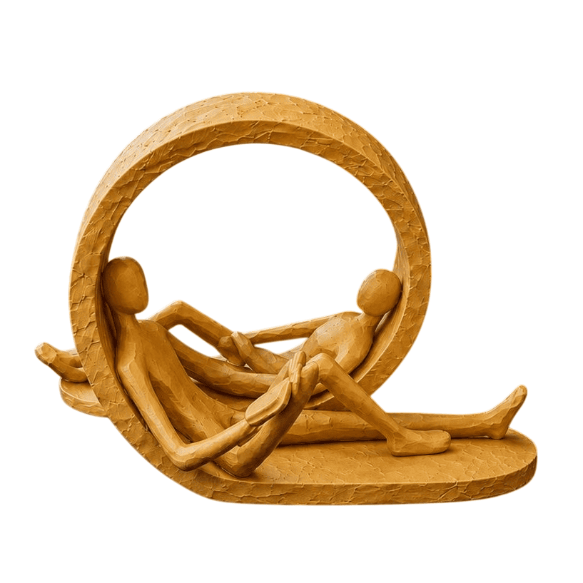 Handmade Couple Decor, Romantic Abstract Love Statue, Polyester Figure, Couple  Sculpture