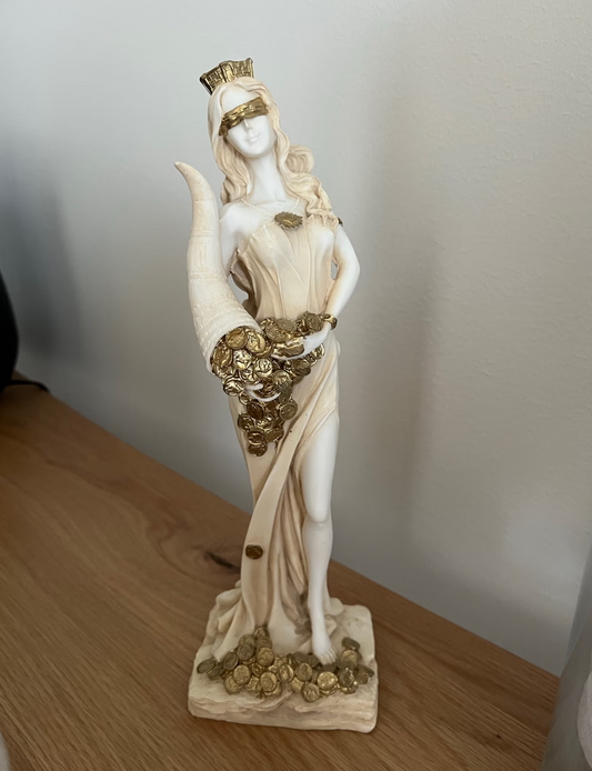 Lucy Tyche Fortuna Statue, Goddess of Fortune Decor, Greek Roman Mythology Figurine