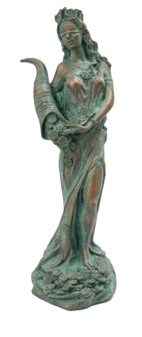 Lucy Tyche Fortuna Statue, Goddess of Fortune Decor, Greek Roman Mythology Figurine