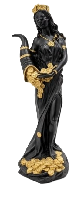 Lucy Tyche Fortuna Statue, Goddess of Fortune Decor, Greek Roman Mythology Figurine