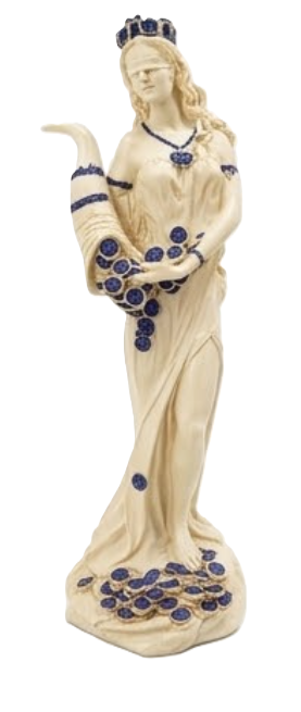 Lucy Tyche Fortuna Statue, Goddess of Fortune Decor, Greek Roman Mythology Figurine