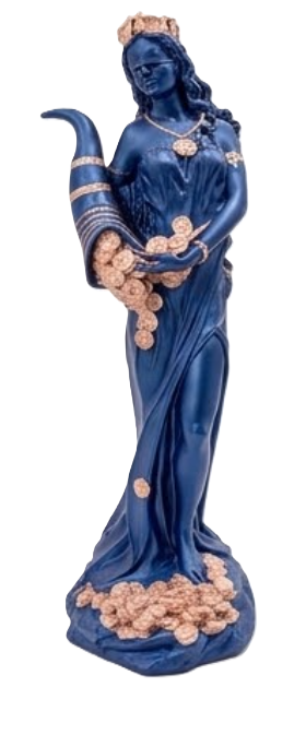 Lucy Tyche Fortuna Statue, Goddess of Fortune Decor, Greek Roman Mythology Figurine