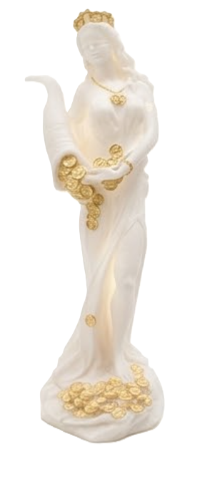 Lucy Tyche Fortuna Statue, Goddess of Fortune Decor, Greek Roman Mythology Figurine