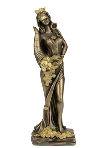 Lucy Tyche Fortuna Statue, Goddess of Fortune Decor, Greek Roman Mythology Figurine