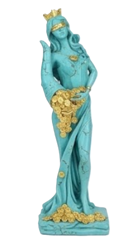 Lucy Tyche Fortuna Statue, Goddess of Fortune Decor, Greek Roman Mythology Figurine