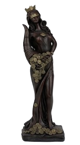 Lucy Tyche Fortuna Statue, Goddess of Fortune Decor, Greek Roman Mythology Figurine