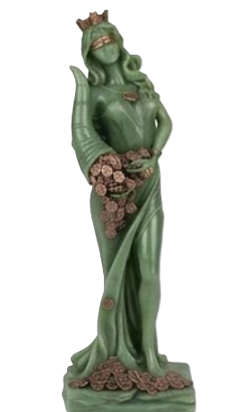 Lucy Tyche Fortuna Statue, Goddess of Fortune Decor, Greek Roman Mythology Figurine