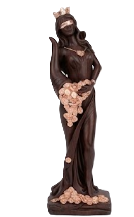 Lucy Tyche Fortuna Statue, Goddess of Fortune Decor, Greek Roman Mythology Figurine