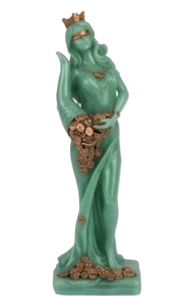 Lucy Tyche Fortuna Statue, Goddess of Fortune Decor, Greek Roman Mythology Figurine