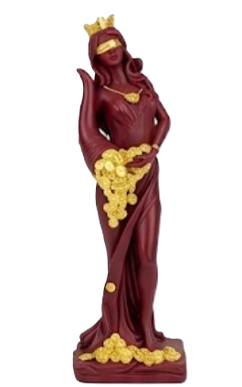 Lucy Tyche Fortuna Statue, Goddess of Fortune Decor, Greek Roman Mythology Figurine