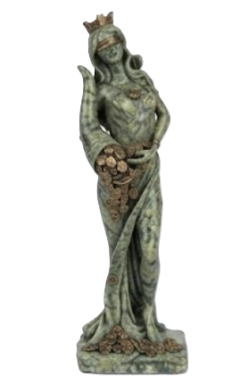 Lucy Tyche Fortuna Statue, Goddess of Fortune Decor, Greek Roman Mythology Figurine