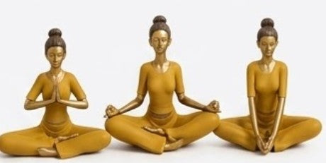 Handmade Yoga Woman Decor Meditation Statue Polyester Zen Figurine Mindfulness Sculpture Modern Wellness Home Office Accent