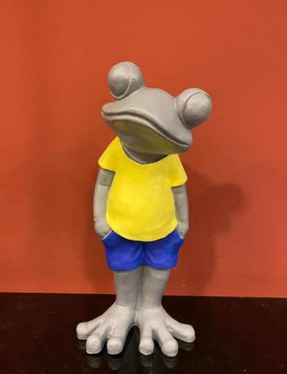 Polyester Frog Garden Statue, Unique Frog Garden Statue, Frog Yard Sculpture , Standing Frog Figurine, Funny Frog Garden Statue, Frog Statue