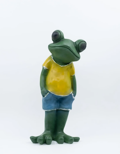Polyester Frog Garden Statue, Unique Frog Garden Statue, Frog Yard Sculpture , Standing Frog Figurine, Funny Frog Garden Statue, Frog Statue
