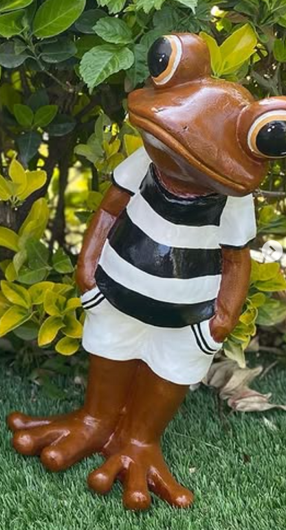 Polyester Frog Garden Statue, Unique Frog Garden Statue, Frog Yard Sculpture , Standing Frog Figurine, Funny Frog Garden Statue, Frog Statue