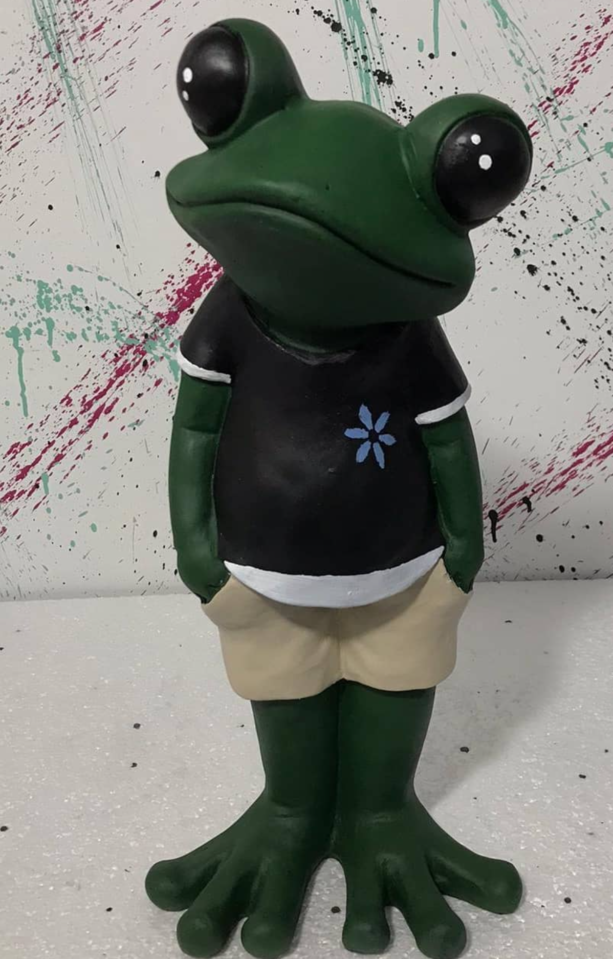 Polyester Frog Garden Statue, Unique Frog Garden Statue, Frog Yard Sculpture , Standing Frog Figurine, Funny Frog Garden Statue, Frog Statue