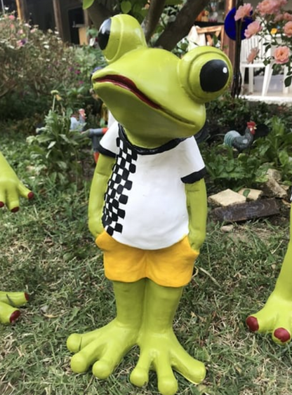 Polyester Frog Garden Statue, Unique Frog Garden Statue, Frog Yard Sculpture , Standing Frog Figurine, Funny Frog Garden Statue, Frog Statue