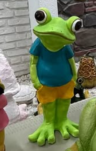 Polyester Frog Garden Statue, Unique Frog Garden Statue, Frog Yard Sculpture , Standing Frog Figurine, Funny Frog Garden Statue, Frog Statue