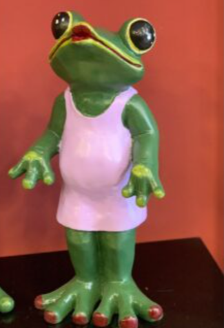 Frog Statue, Polyester Frog Garden Statue, Unique Frog Garden Statue, Frog Yard Sculpture, Standing Frog Figurine, Funny Frog Garden Statue