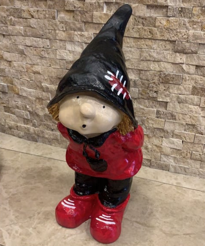Little Boy Garden Gnome Statue, Boy Gnome Sculpture for Garden Decor, Handcrafted Little Boy Gnome Statue, Outdoor Garden Gnome Statue