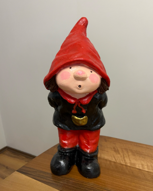 Little Boy Garden Gnome Statue, Boy Gnome Sculpture for Garden Decor, Handcrafted Little Boy Gnome Statue, Outdoor Garden Gnome Statue