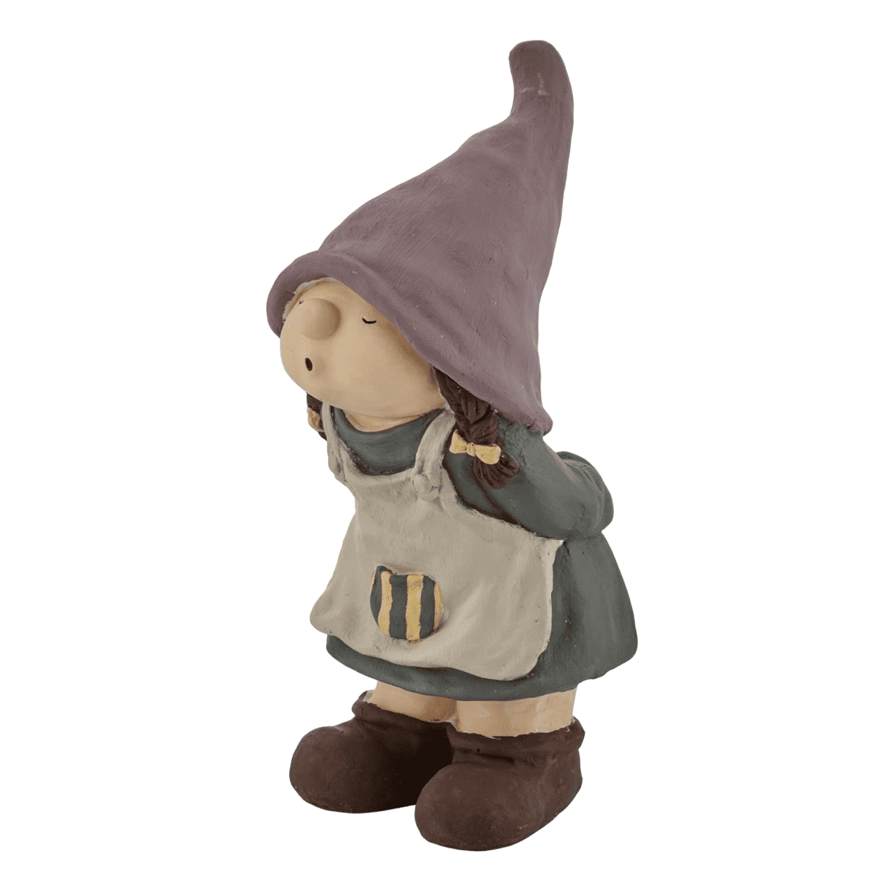 Little Girl Garden Gnome Statue, Girl Gnome Sculpture for Garden Decor, Handcrafted Little Girl Gnome Statue, Outdoor Garden Gnome Statue