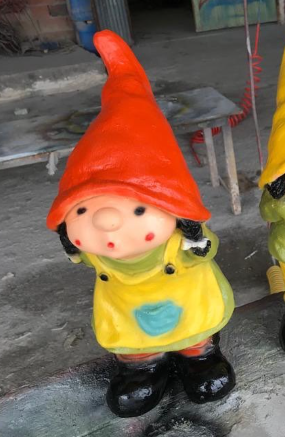 Little Girl Garden Gnome Statue, Girl Gnome Sculpture for Garden Decor, Handcrafted Little Girl Gnome Statue, Outdoor Garden Gnome Statue