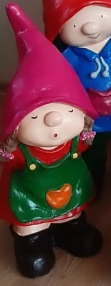 Little Girl Garden Gnome Statue, Girl Gnome Sculpture for Garden Decor, Handcrafted Little Girl Gnome Statue, Outdoor Garden Gnome Statue