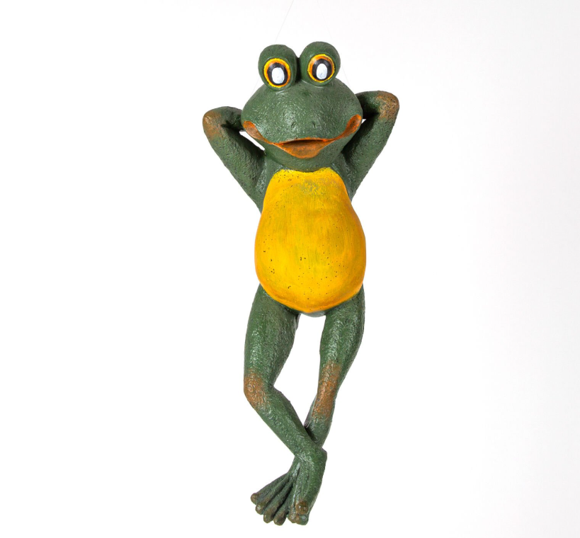 Lying Frog Statue in Swimsuit, Relaxing Frog Figurine, Frog Poolside Statue, Lying Frog Garden Decor, Frog Lounge Statue, Frog Sculpture