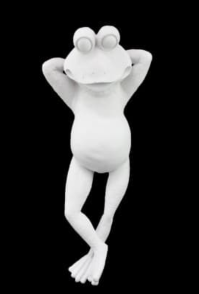 Lying Frog Statue in Swimsuit, Relaxing Frog Figurine, Frog Poolside Statue, Lying Frog Garden Decor, Frog Lounge Statue, Frog Sculpture