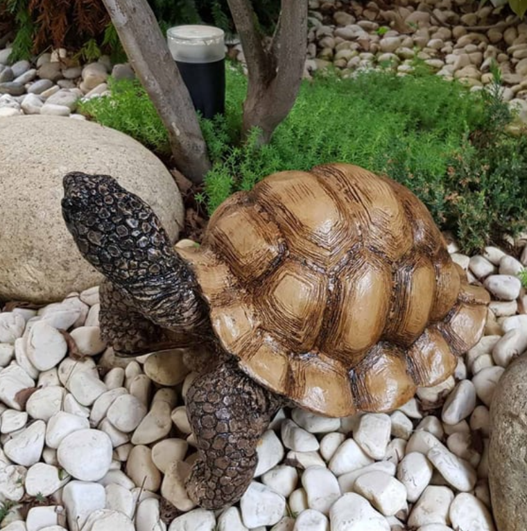 Realistic Turtle Decor Statue, Large Turtle Decorative Statue, Garden Turtle Statue, Hand-Painted Turtle Decor for Home, Tortoise Sculpture