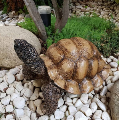 Realistic Turtle Decor Statue, Large Turtle Decorative Statue, Garden Turtle Statue, Hand-Painted Turtle Decor for Home, Tortoise Sculpture