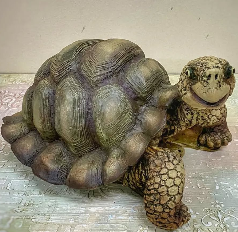 Realistic Turtle Decor Statue, Large Turtle Decorative Statue, Garden Turtle Statue, Hand-Painted Turtle Decor for Home, Tortoise Sculpture