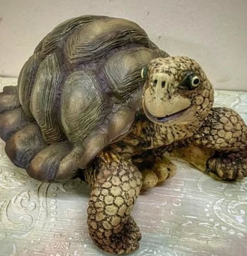 Realistic Turtle Decor Statue, Large Turtle Decorative Statue, Garden Turtle Statue, Hand-Painted Turtle Decor for Home, Tortoise Sculpture