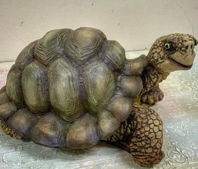 Realistic Turtle Decor Statue, Large Turtle Decorative Statue, Garden Turtle Statue, Hand-Painted Turtle Decor for Home, Tortoise Sculpture