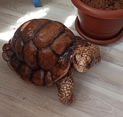 Realistic Turtle Decor Statue, Large Turtle Decorative Statue, Garden Turtle Statue, Hand-Painted Turtle Decor for Home, Tortoise Sculpture