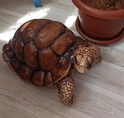 Realistic Turtle Decor Statue, Large Turtle Decorative Statue, Garden Turtle Statue, Hand-Painted Turtle Decor for Home, Tortoise Sculpture
