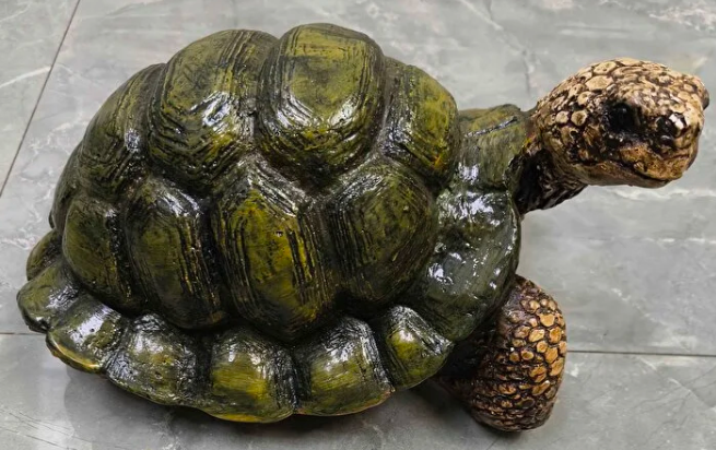 Realistic Turtle Decor Statue, Large Turtle Decorative Statue, Garden Turtle Statue, Hand-Painted Turtle Decor for Home, Tortoise Sculpture