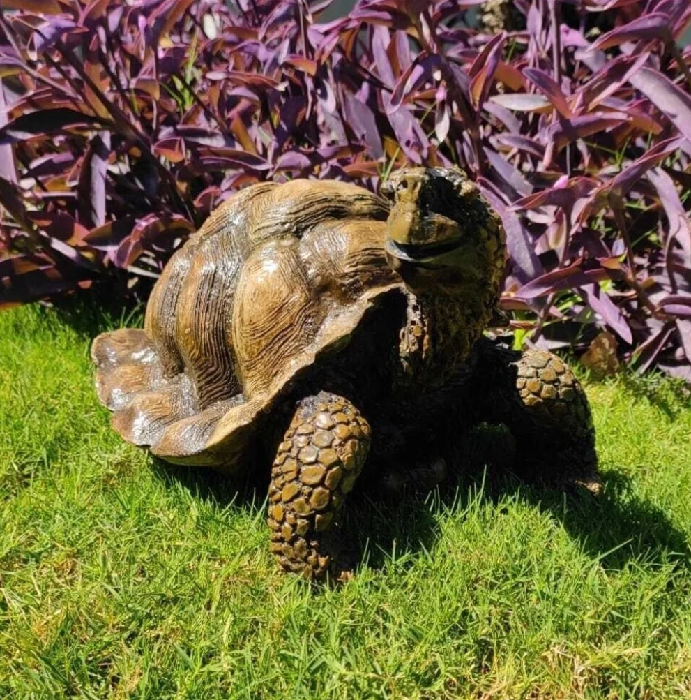 Realistic Turtle Decor Statue, Large Turtle Decorative Statue, Garden Turtle Statue, Hand-Painted Turtle Decor for Home, Tortoise Sculpture