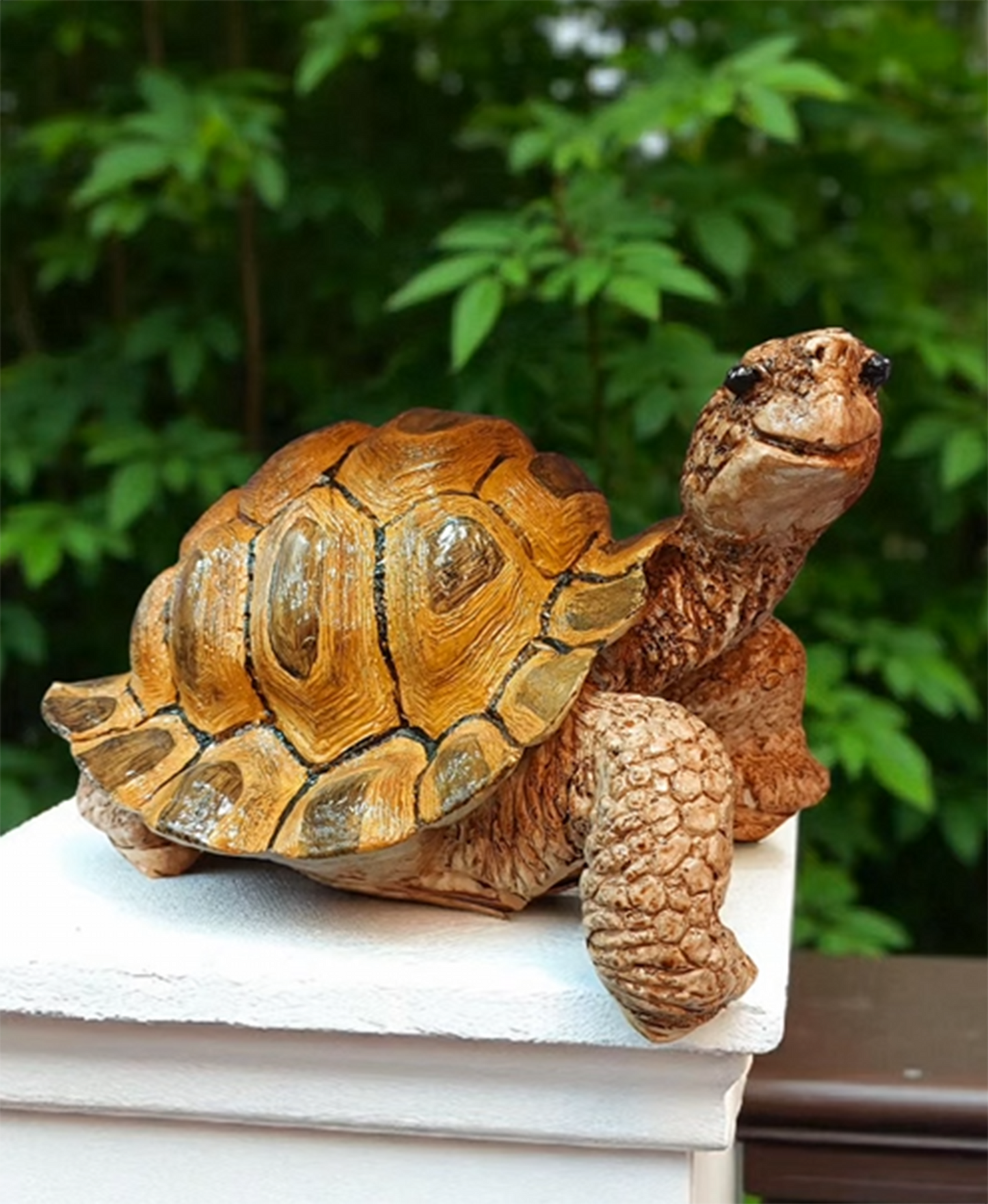 Realistic Turtle Decor Statue, Large Turtle Decorative Statue, Garden Turtle Statue, Hand-Painted Turtle Decor for Home, Tortoise Sculpture