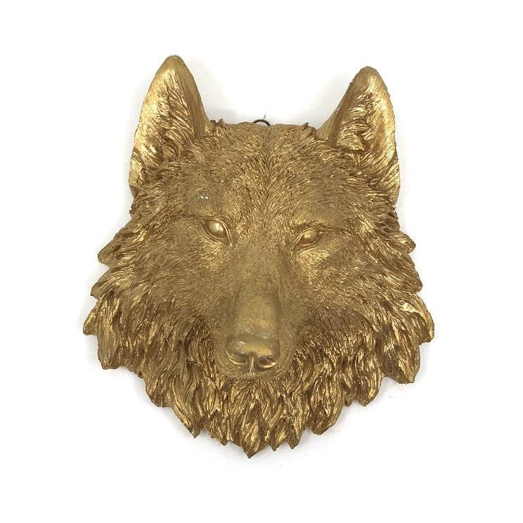 Handmade 3D Wolf Wall Art, Wild Animal Decor, Wolf Head Sculpture, Dog Statue