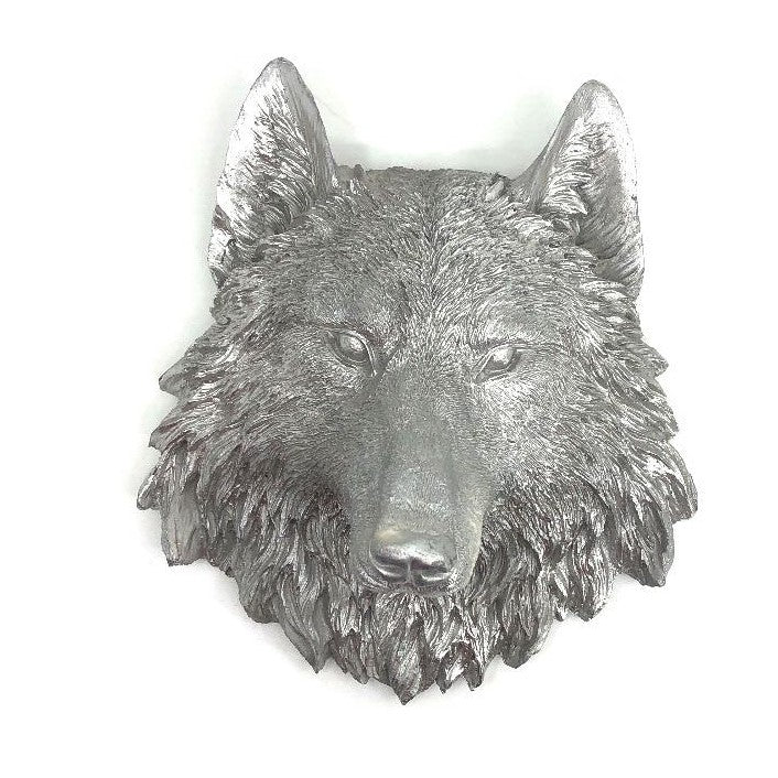 Handmade 3D Wolf Wall Art, Wild Animal Decor, Wolf Head Sculpture, Dog Statue