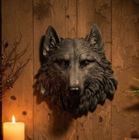 Handmade 3D Wolf Wall Art, Wild Animal Decor, Wolf Head Sculpture, Dog Statue