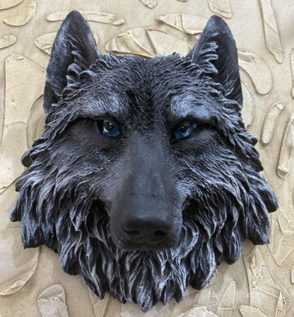Handmade 3D Wolf Wall Art, Wild Animal Decor, Wolf Head Sculpture, Dog Statue