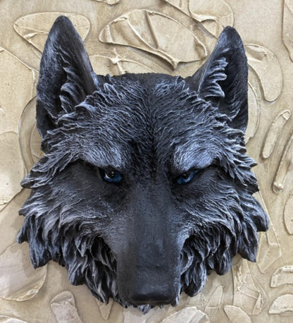 Handmade 3D Wolf Wall Art, Wild Animal Decor, Wolf Head Sculpture, Dog Statue