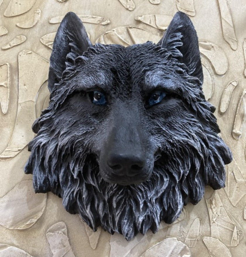 Handmade 3D Wolf Wall Art, Wild Animal Decor, Wolf Head Sculpture, Dog Statue