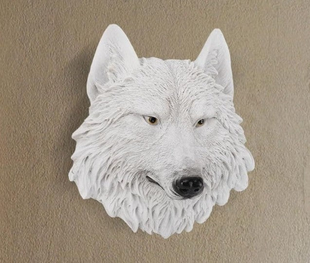 Handmade 3D Wolf Wall Art, Wild Animal Decor, Wolf Head Sculpture, Dog Statue
