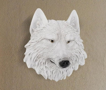 Handmade 3D Wolf Wall Art, Wild Animal Decor, Wolf Head Sculpture, Dog Statue