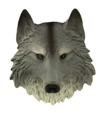 Handmade 3D Wolf Wall Art, Wild Animal Decor, Wolf Head Sculpture, Dog Statue